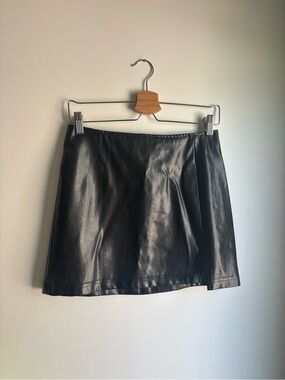 XOXO Black Faux Leather Mini Skirt